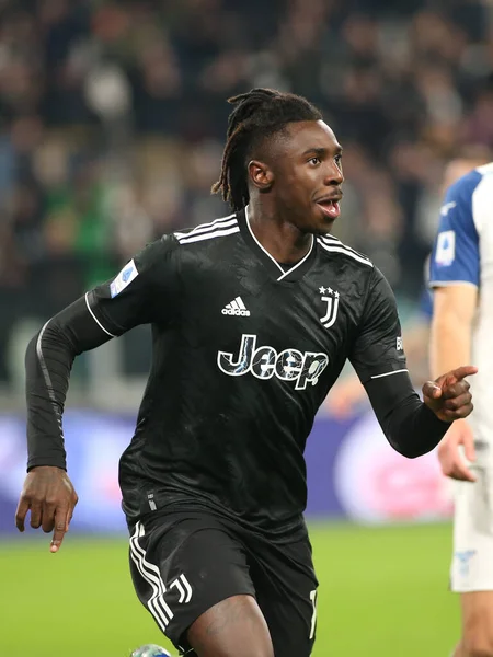 stock image Moise Kean (Juventus FC) celebrates the goal  during  italian soccer Serie A match Juventus FC vs SS Lazio at the Allianz Stadium in Turin, Italy, November 13, 2022 - Credit: Claudio Benedett