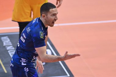 Salvatore Rossini (Valsa Group Modena), İtalya Süper Lig Voleybol Şampiyonası 'nda Emma Villas Aubay Siena, Leo Shoes Modena' ya karşı Siena, İtalya 'da 13 Kasım 2022 - Fotoğraf: Lisa Guglielm