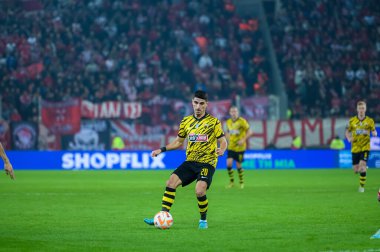 20 PETROS MANTALOS of AEK FC during Matchday 13, Greek Super League match between Olympiacos FC vs AEK FC at the Karaiskakis Stadium on November 13, 2022 in Athens, Greece. - Credit: Stefanos Kyriazis/LiveMedi