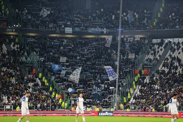 이탈리아 세리에 Lazio Fans Italian Serie Football Match Juventus Lazio — 스톡 사진