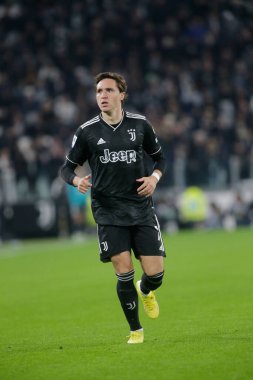 Juventus Fc takımından Federico Chiesa, 13 Kasım 2022 tarihinde Juventus Fc ve Ss Lazio arasında İtalya 'daki Allianz Stadyumu' nda oynanan maçta Nderim Kaceli - Fotoğraf: Nderim Kaceli / LiveMedi