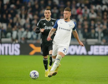 Sergej Milinkoviç - İtalyan Serie A sırasında Ss Lazio Saviç, Juventus Fc ve Ss Lazio arasında 13 Kasım 2022 tarihinde İtalya 'nın Allianz Stadyumu, Torino şehrinde oynanan futbol maçı - Fotoğraf: Nderim Kaceli / LiveMedi