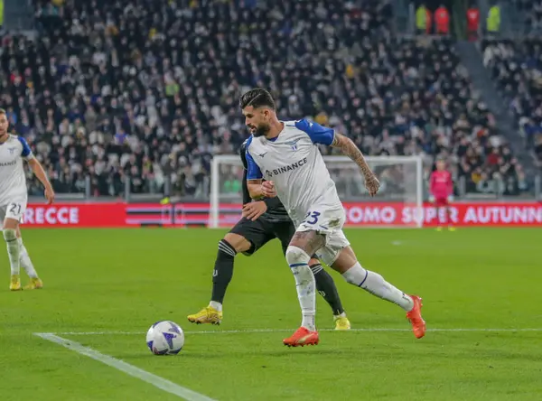 Elseid Hysaj Lazio Durante Serie Italiana Partido Fútbol Entre Juventus — Foto de Stock