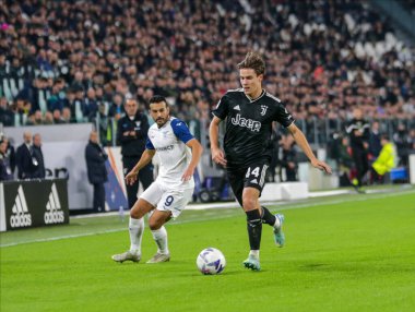 Juventus Fc takımından Nicolo Faggioli, 13 Kasım 2022 tarihinde Juventus Fc ve Ss Lazio arasında İtalya 'nın başkenti Turin' deki Allianz Stadyumu 'nda oynanan futbol maçında Nderim Kaceli - Fotoğraf: Nderim Kaceli / LiveMedi