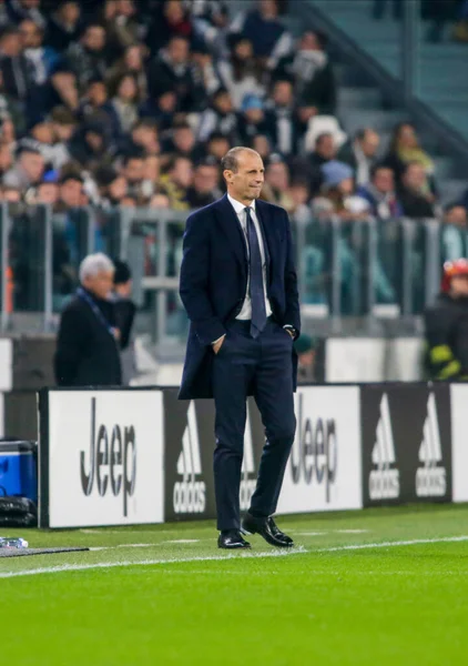 Entraîneur Massimiliano Allegri Juventus Lors Match Football Italien Serie Entre — Photo