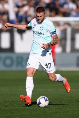 FC Internazionale takımından Milan Skriniar, İtalya 'nın Bergamo kentindeki Gewiss Stadyumu' nda oynanan Atalanta BC - FC Internazionale maçında 13 Kasım 2022 - Fotoğraf: Francesco Scaccianoc