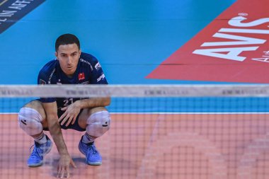 Salvatore Rossini (Valsa Group Modena) voleybol İtalya Serie A Erkekler Süper Ligi Şampiyonası sırasında Emma Villas Aubay Siena, Siena 'daki PalaEstra' da Leo Shoes Modena 'ya karşı, 13 Kasım 2022 - Fotoğraf: Lisa Guglielm