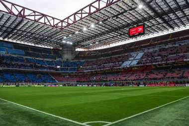 13 Kasım 2022 tarihinde İtalya 'nın Milano kentinde bulunan Giuseppe Meazza Stadyumu' nda AC Milan ile ACF Fiorentina arasında oynanan 2022 / 23 futbol maçında stadyum içinde genel bir manzara - Fotoğraf: Fabrizio Carabelli / LiveMedi