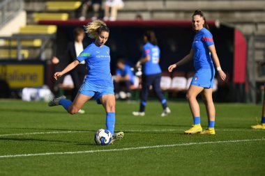 İtalya 'dan Irene Santi WU23 ile İngiltere WU23 arasındaki Uluslararası Dostluk Maçı sırasında 14 Kasım 2022' de İtalya 'nın Roma kentinde Tre Fontane Stadyumu' nda oynandı. - Fotoğraf: Domenico Cippitelli / LiveMedi