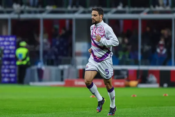 stock image Giacomo Bonaventura of ACF Fiorentina warms up during Serie A 2022/23 football match between AC Milan and ACF Fiorentina at Giuseppe Meazza Stadium, Milan, Italy on November 13, 2022 - Credit: Fabrizio Carabelli/LiveMedi