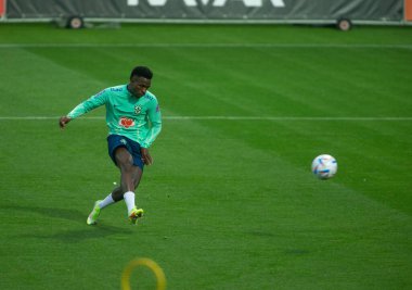 Brezilya Milli Futbol Takımı 'nın ilk gününde Katar 2022 Dünya Kupası' nın son etabından önce Torino, İtalya 'daki Juventus Eğitim Merkezi' nde yapılan denemeler sırasında Fotoğraf: Nderim Kaceli / LiveMedi