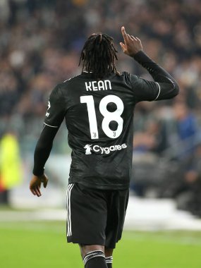 Moise Kean (Juventus FC), İtalya 'nın Torino kentindeki Allianz Stadyumu' nda oynanan Juventus FC-SS Lazio maçında golü kutluyor.