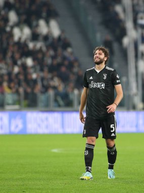 Manuel Locatelli (Juventus FC) İtalya 'nın Torino şehrindeki Allianz Stadyumu' nda oynanan Juventus FC maçı sırasında, 13 Kasım 2022 - Fotoğraf: Claudio Benedett