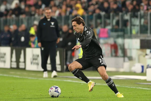 Federico Chiesa Juventus Durante Partido Serie Fútbol Italiano Juventus Lazio — Foto de Stock