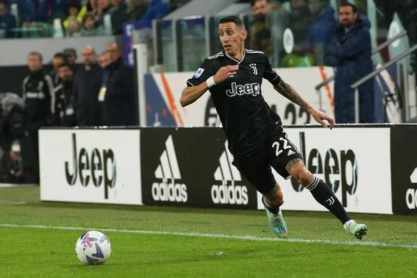Angel Maria Juventus Olasz Labdarúgó Sorozat Alatt Juventus Lazio Allianz — Stock Fotó