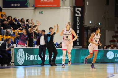 Anna Makurat (Banco di Sardegna Sassari) basketbol Eurocup Kadınlar Şampiyonası sırasında Dinamo Sassari W, Sassari 'de Roche Vendee Basket Kulübü' ne karşı, 16 Kasım 2022 - Fotoğraf: Simone Bo