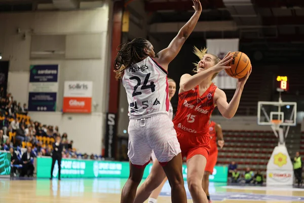 Luisa Geiselsode Roche Vendee Durante Campeonato Baloncesto Eurocup Femenino Dinamo — Foto de Stock