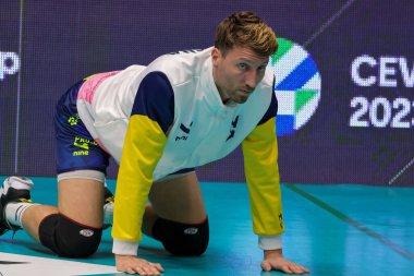 Nicolas Marechal (Valsa Group Modena) voleybol CEV Cup Erkekler Modena Volley, Ford Levoranta Sastamala 'ya karşı Modena, İtalya' daki Pala Panini 'de, 16 Kasım 2022 - Fotoğraf: Fabio Patami