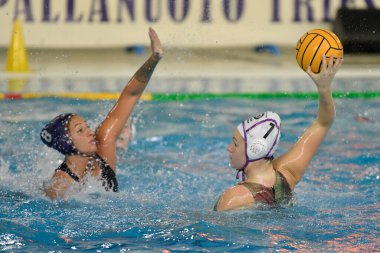 16 Kasım 2022 'de İtalya' nın Trieste kentindeki Trieste 'de Pallanuoto Trieste vs Ekipe Orizzonte ile karşılaşan İtalyan Serie A1 Kadınlar: Marco Todar