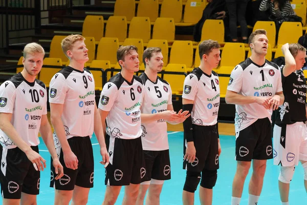Laget Före Matchen Ford Levoranta Sastamala Volleyboll Cev Cup Män — Stockfoto