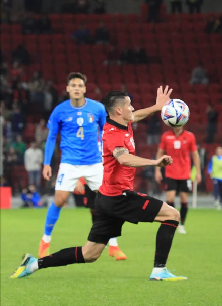 Odise Roshi Albania Durante Partido Fútbol Amistoso Entre Las Selecciones — Foto de Stock