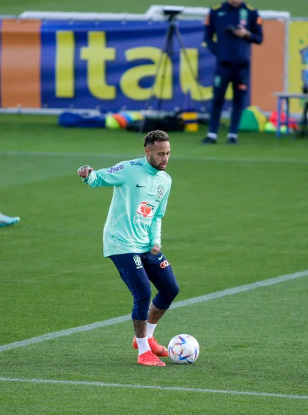 Neymar Brasil Durante Traning Seleção Brasileira Futebol Antes Fase Final — Fotografia de Stock