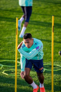 Brezilya Millî Futbol Takımı transferi sırasında Brezilya 'dan Alex Sandro, 2022 Dünya Kupası finalinden önce Katar' da, Juventus Eğitim Merkezi 'nde, 16 Kasım 2022, Torino, İtalya. Fotoğraf: Nderim Kaceli - Fotoğraf: Nderim Kaceli / LiveMedi