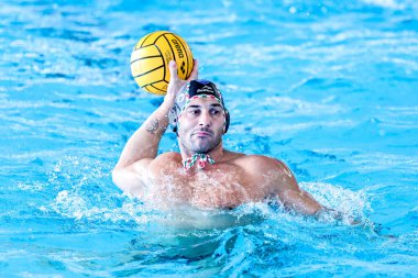 Waterpolo İtalyan Serisi A maçında Pietro Figlioli (Pro Recco) - 17 Kasım 2022 'de İtalya' nın başkenti Roma 'da düzenlenen Polo Acquatico Frecciarossa' da Distretti Ekolojik Nuoto Roma 'ya karşı Pro Recco maçı - Fotoğraf: Luigi Marian