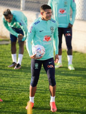 Brezilya Millî Futbol Takımı transferi sırasında Brezilya 'dan Thiago Silva, 2022 Dünya Kupası finalinden önce Katar' da, Juventus Eğitim Merkezi 'nde, 16 Kasım 2022, Torino, İtalya. Fotoğraf: Nderim Kaceli - Fotoğraf: Nderim Kaceli / LiveMedi