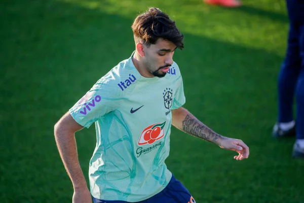 Brezilya Millî Futbol Takımı Transferi Sırasında Brezilya Dan Lucas Paqueta — Stok fotoğraf