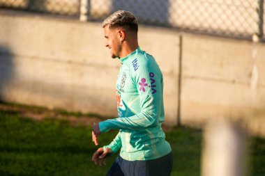 Brezilya Millî Futbol Takımı transferi sırasında Brezilya 'dan Bruno Guimaraesof Brazil, Katar' da düzenlenen 2022 Dünya Kupası final aşamasından önce, Juventus Eğitim Merkezi 'nde, 16 Kasım 2022, Torino, İtalya. Fotoğraf: Nderim Kaceli - Fotoğraf: Nderim Kaceli / LiveMedi