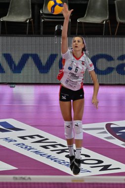 Voleybol maçında Agnese Cecconello (Bosca Cuneo) İtalyan Serie A1 Kadınlar karşılaşmasında Cuneo Granda Volley ve CBF Balducci H.R. Macerata, Cuneo, İtalya 'daki Pala Ubi Banca' da, 16 Kasım 2022 - Fotoğraf: Danilo Vig