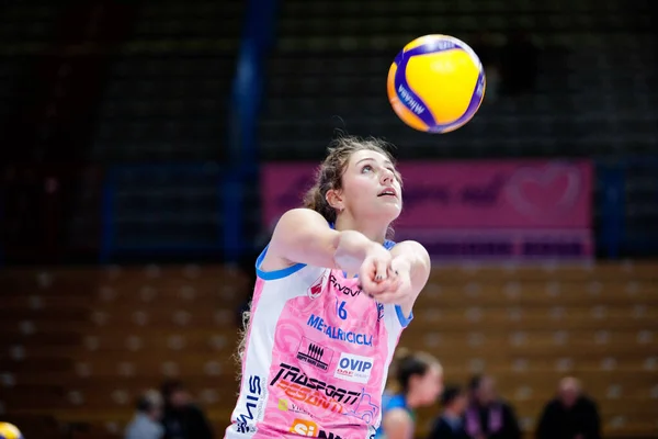 Linda Mangani Voleibol Casalmaggiore Durante Partido Voleibol Italiano Serie Femenino — Foto de Stock