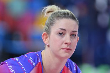 Magdalena Stysiak (Vero Volley Milano), İtalyan Serie A1 Kadınlar Serisi sırasında İtalya 'nın Floransa kenti Pala Wanny' de Savino Del Bene Scandicci 'ye karşı Vero Volley (portreler) maçına çıktı.