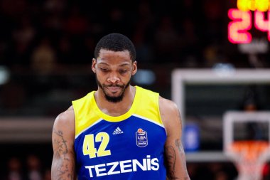 Jamarr Sanders (Tezenis Scagliera Verona) İtalya Basketbol Şampiyonası sırasında UNAHOTELS Reggio Emilia, Reggio Emilia, İtalya 'da PalaBigi' de Tezenis Verona 'ya karşı, 20 Kasım 2022 - Fotoğraf: Nicholas Russ