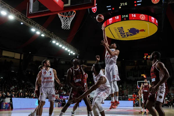Justin Reyes Pallacanestro Varese Openjobmetis Acción Durante Lba Lega Basket — Foto de Stock