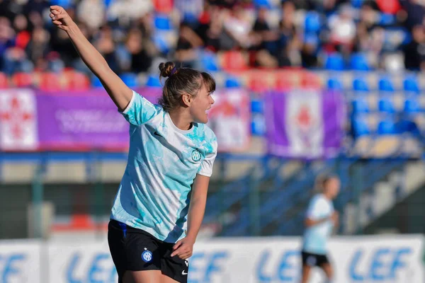Elisa Polli Inter Реагує Під Час Італійського Футболу Серія Women — стокове фото