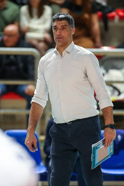 Andrea Giani Coach Valsa Group Modena Durante Campeonato Superliga Italiana —  Fotos de Stock