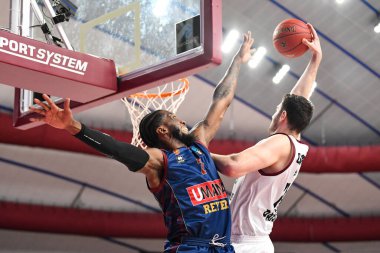 Jordan Parks (Umana Reyer Venezia Mestre), 22 Kasım 2022 'de İtalya' nın Venedik kentindeki Taliercio Palasport 'ta oynanan Basketbol Şampiyonası Umana Reyer Venice vs 7bet-Lietkabelis maçında.