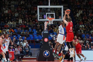 Nicolo Melli (EA7 Emporio Armani Olimpia Milano) Basketbol Euroleague Şampiyonası EA7 Emporio Armani Milano ile Anadolu Efes maçında 22 Kasım 2022 - Fotoğraf: Savino Paolell