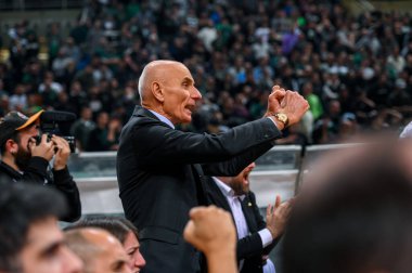 LUCA BARALDI 'nin Euroleague sırasındaki Virtus Segafredo Bologna CEO' su, 9. Raunt, Panathinaikos Atina ile Virtus Segafredo Bologna arasında oynanan karşılaşma, 23 Kasım 2022 tarihinde Yunanistan 'ın başkenti Atina' da gerçekleşti. - Fotoğraf: Stefanos Kyriazis / LiveMedi