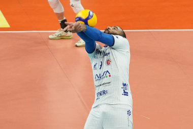 ngapeth earvin (n.9 valsa grup modena) voleybol İtalya Serie A Erkekler Süper Ligi Şampiyonası sırasında Sir Safety Susa Perugia ile Leo Shoes Modena arasında Perugia, İtalya 'da Pala Barton' da, 24 Kasım 2022 - Fotoğraf: Loris Cerquiglin