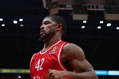 Kyle Hines (EA7 Emporio Armani Olimpia Milano) Euroleague Basketbol Şampiyonası EA7 Emporio Armani Milano Fenerbahçe ce Beko 'ya karşı Milano Konferansı, 24 Kasım 2022 - Fotoğraf: Savino Paolell