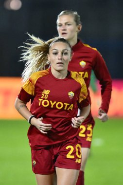 AS Roman Kadınları 'ndan Giada Greggi, 23 Kasım 2022' de İtalya 'nın Latina kentinde bulunan Stadio Domenico Francioni' de, A.S. Roma ve VfL Wolfsburg arasındaki UEFA Kadınlar Şampiyonlar Ligi 'nin grup aşamasının üçüncü gününde. - Fotoğraf: Domenico Cippitell