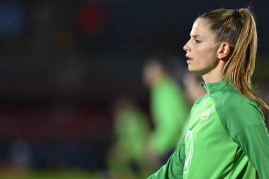 23 Kasım 2022 'de İtalya' nın Latina kentinde bulunan Stadio Domenico Francioni 'de, UEFA Kadınlar Şampiyonlar Ligi B Grubu' nun A.S. Roma ve VfL Wolfsburg arasındaki üçüncü gününde VfL Wolfsburg 'den Jule Brand. - Fotoğraf: Domenico Cippitelli /