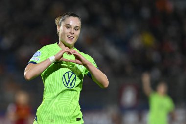VfL Wolfsburg 'dan Ewa Pajor, UEFA Kadınlar Şampiyonlar Ligi B Grubu' nun grup aşamasının üçüncü gününde, 23 Kasım 2022 'de İtalya' nın Latina kentinde bulunan Stadio Domenico Francioni 'de, A.S. Roma ve VfL Wolfsburg arasında. - Fotoğraf: Domenico Cippitelli / L