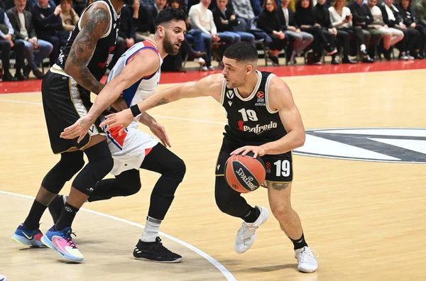 Iffe Lundberg Segafredo Virtus Bologna Durante Partido Del Campeonato Baloncesto — Foto de Stock