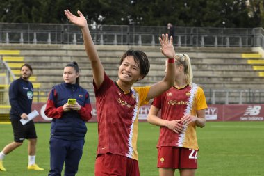 AS Roman Kadınları 'ndan Moeka Minami, 26 Kasım 2022' de İtalya 'nın Roma kentinde düzenlenen A.S. Roman Kadınları ve Pomigliano Calcio Femminile arasındaki 10. - Fotoğraf: Domenico Cippitelli / LiveMedi