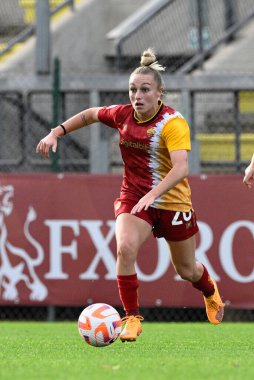 Giada Greggi (AS Roma Kadını), 26 Kasım 2022 'de Tre Fontane Stadyumu' nda AS Roman Kadınları - Pomigliano Calcio arasında oynanan İtalya Futbol Şampiyonası Ligi 2022 / 2023 karşılaşmasında. - Fotoğraf: Fabrizio Corradetti / LiveMedi