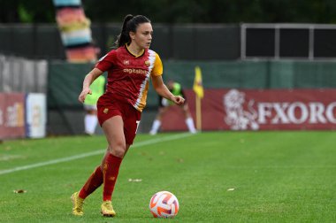 İtalya Futbol Şampiyonası Ligi A Women 2022 / 2023 karşılaşmasında Annamaria Serturini (AS Roma Kadını), 26 Kasım 2022 tarihinde Tre Fontane Stadyumu 'nda AS Roman Kadınlar Pomigliano Calcio' ya karşı oynamıştır. - Fotoğraf: Fabrizio Corradetti / LiveMedi